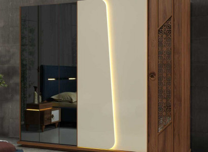 Wardrobe Brown Luxury Furniture Italian Bedroom Interior